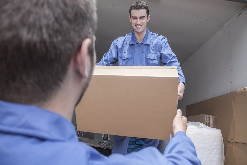Commercial moving team working in Highbury on an office relocation