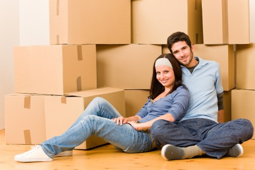Professional movers handling office relocation in Highbury