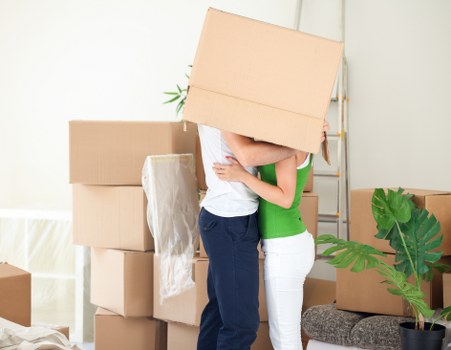 Moving boxes and household items for a flat removal in Highbury