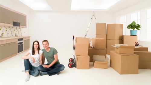 Packing and loading household items for a Highbury property move