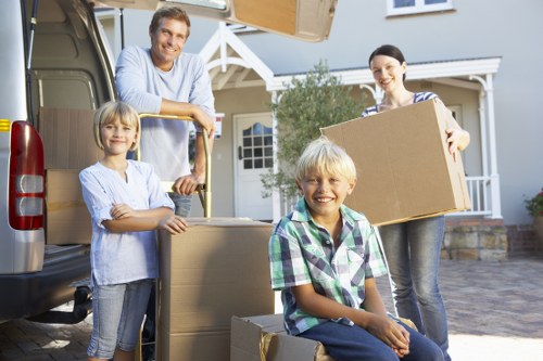 Careful loading and unloading for a move in Highbury