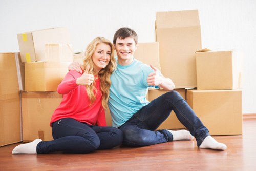 Protective wrapping and loading of household furniture for a Highbury move