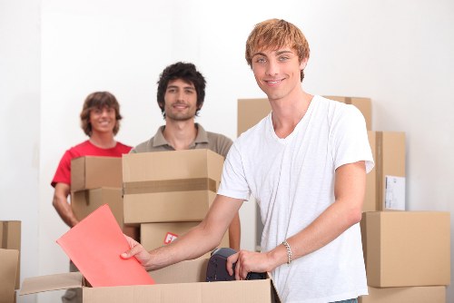 Professional movers handling a flat move in Highbury